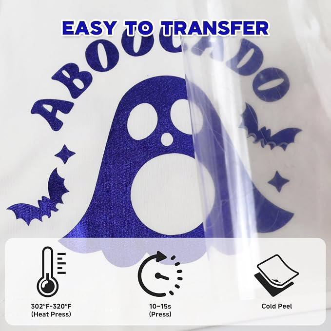RENLITONG Soft Metal Heat Transfer Vinyl, Premium PU Material HTV Roll - Image 5