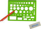Westcott T-816 All-Purpose Technical Drawing Template, Plastic Shape Template - Image 4