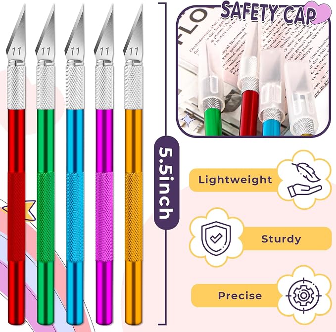 DIYSELF 20 Pack Exacto Knife, Exacto Knives Bulk, Craft Knife - Image 2