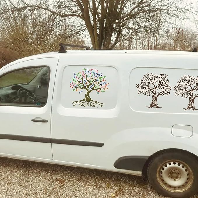 14 Inch Large Tree Stencils for Painting on Wood Crafts Reusable Tree of Life - Image 7