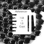 CYS EXCEL X-Large 1.1"-1.35" Black Glass Flat Gemstone Vase Fillers Multiple - Image 2