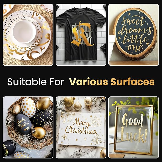 BIGTHUMB 3 Pcs Gold Jumbo Permanent Markers: 15mm Wide Tip Thick Acrylic Paint - Image 4
