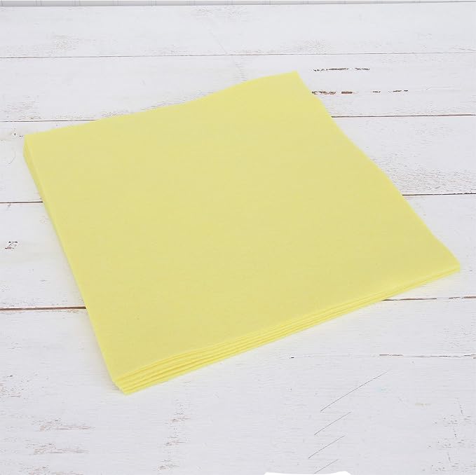Threadart Light Yellow Premium Felt Sheets by ThreadArt