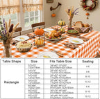 Smiry Rectangle Table Cloth, Waterproof Vinyl Tablecloth - Image 7
