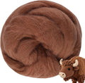 Brown Beige Wool for Needle Felting, 3.5oz Felting Wool, Soft Wool Batting for by MakeEveryProductCarefully