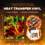 Tintnut Green Flame Heat Transfer Vinyl, stretch washable, suitable - Image 2