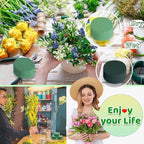 6 Pcs Round Floral Foam Blocks, Artificial Fresh Flower Plant Arrangements Foam - Image 5