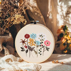 COCOMOX Floral Embroidery Kit, 4 Sets Simple Flower Pattern Embroidery Practice - Image 2