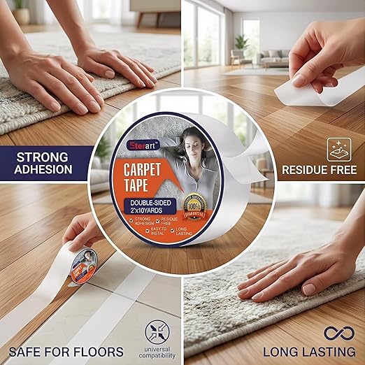 ETERART Double Sided Carpet Tape, No-Residue - Image 4