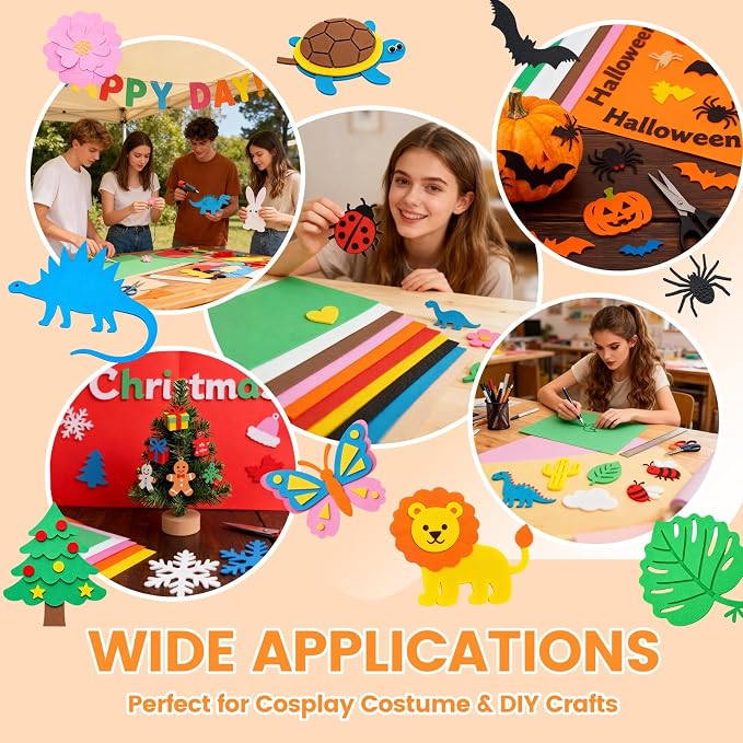Do²ping 10 Colors Eva Foam Sheets roll, 2mm 10PCS EVA Craft Foam 49''x13.5'' - Image 6