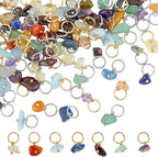SUPERFINDINGS 84Pcs Natural Mixed Pendants Nuggets Gemstone Charms Crystal by SUPERFINDINGS