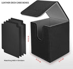 Mlikero 4 Pack Card Deck Box, Commander Deck Box Holds 400+ Single Sleeved Cards - Image 4