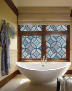 JiffDiff Blue Window Privacy Film Decorative Window Tint Film Stained Glass - Image 6