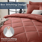 HEVUMYI Terracotta Twin Comforter Set - Image 4