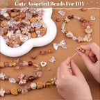 200-260PCS TINKRSTUFF Assorted Brown Acrylic Beads - Image 4