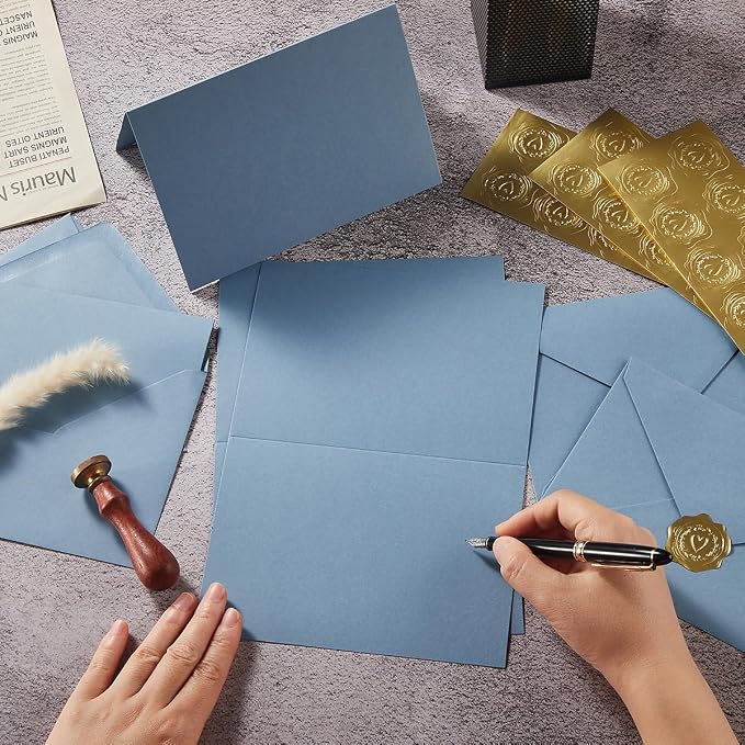 50 Pack Dusty Blue A6 Envelopes - Image 4