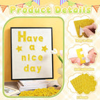 Glitter Foam Letter Stickers 335 Pcs Self-Adhesive Uppercase & Lowercase ABC - Image 3