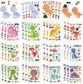 42 Sheets Create Funny Dinosaur Stickers, Make a Face Stickers by Cosomia