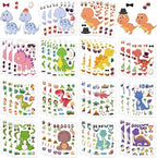 42 Sheets Create Funny Dinosaur Stickers, Make a Face Stickers by Cosomia