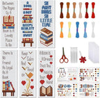 FREEBLOSS 6 Set Cross Stitch Bookmark Kit Books Pattern Stamped Cross Stitch by FreeandCreativeCraftsArt