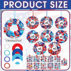 Hollowfly 48 Sets Patriotic Wreath Craft Kit DIY 4th of July Paper Crafts - Image 3