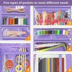 FINPAC Sewing and Craft Supplies Storage Tote, Large Capacity Travel Packing - Image 3