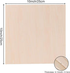 10 PCS 10 x 10 x 1/8 Inch Basswood Sheets, Thin Wood Sheets, Square Unfinished - Image 2