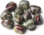 DUQGUHO Dragon Blood Stone Crystals Bulk Natural Irregular Polished Stones by DUQGUHO