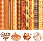 Tintnut Fall Autumn Heat Transfer Vinyl, 10 Sheets 12×10in Iron on Vinyl | Fall by Tintnut