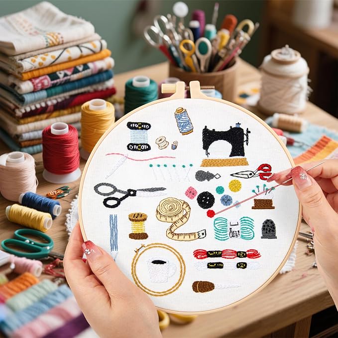 Crafmanoe Hand Embroidery Kits for Beginners Adults, Crewel Embroidery DIY Kits - Image 7