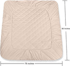 Utopia Bedding Quilted Fitted Mattress Pad, King Size, Elastic Fitted Mattress - Image 4