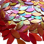 120 Pcs Iridescent Red Petal Mosaic Tiles, Hand Cut Stained Glass Petals - Image 4