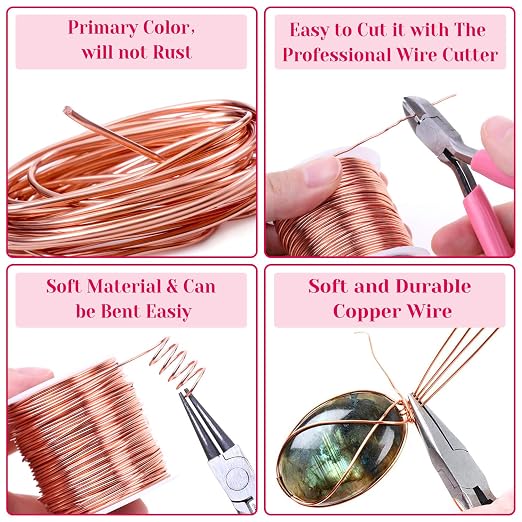 anezus 18 Gauge Jewelry Wire for Jewelry Making, Craft Wire Tarnish Resistant - Image 3