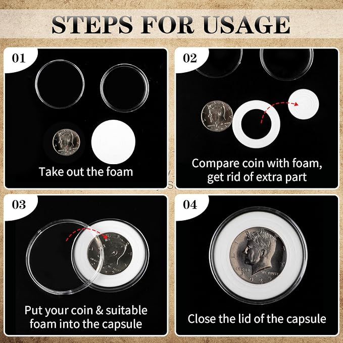 63PCS Silver Dollar Coin Holder, Coin Holders - Image 6