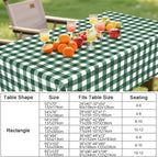 Smiry Rectangle Table Cloth, Waterproof Vinyl Tablecloth - Image 7