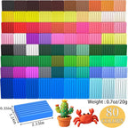 175 Pcs Polymer Clays 80 Bright Colors Oven Bake Clay Non-Sticky Modeling Clay - Image 2