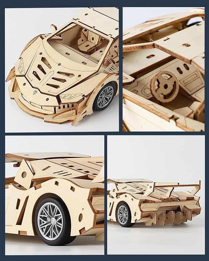 3D Wooden Puzzles for Adult, Brain Teaser DIY Hobbies Gifts for Men Teens - Image 4