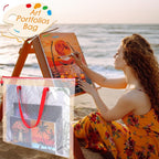 Reginary 10 Pcs Art Portfolio Bags, 19 x 25 Inch Clear Poster Storage Bags - Image 4