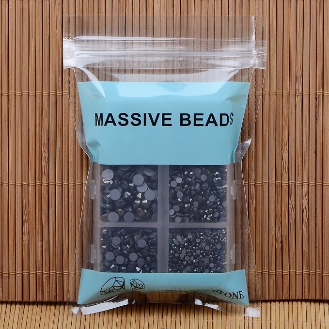 4000Pcs Mixed Size Hot Fix Round Crystals Gems Glass Stones Hotfix Flat Back - Image 4