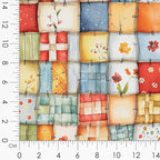Patchwork Mushroom Cotton Fabric Panel – 6 Designs + Bonus Sheet 29.5×19.6 inch - Image 8