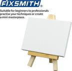 FIXSMITH 3x4 Inch Mini Stretched Canvas Easel Set- Bulk Pack of 12, Set - Image 2
