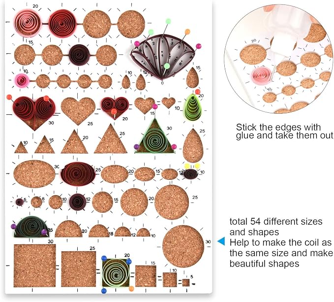 TUPARKA 19 Pcs Paper Quilling Kits 45 Colors 900 Strips Quilling Art Paper DIY - Image 6
