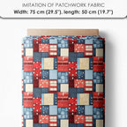 Patchwork Double-Decker Bus Cotton Fabric Panel – 6 Designs + Bonus Sheet - Image 7