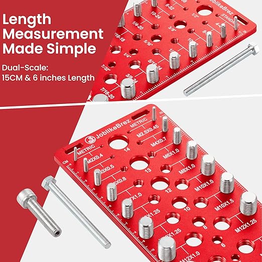 Thread Checker, 60 Nut and Bolt Thread Checker, 20 Standard & 20 Metric & 20 - Image 6