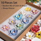 Lanyani 10 Pieces Iridescent Ceramic Blossom - Image 8