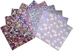 HANPATQUI 50PCS 5 x 5 inch Purple Printed 100% Cotton Fat Quarters Fabric - Image 2