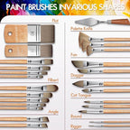 Fuumuui 26pcs Paint Brushes, Professional Acrylic Paint Brush Set Artists - Image 2