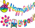 C L cooper life Tie Dye Happy Birthday Banner, Art Theme Party Decorations by C+L+cooper+life