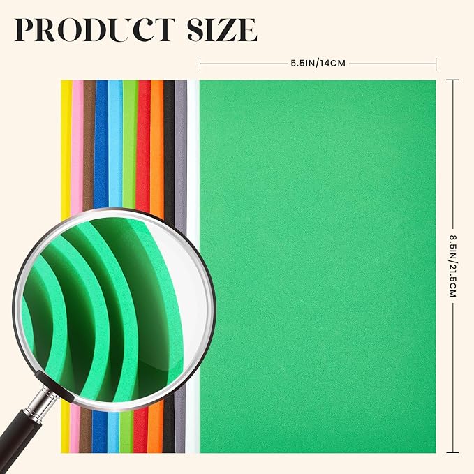 MEARCOOH Foam Sheets Crafts 8.5''x5.5'' Inch - Image 2
