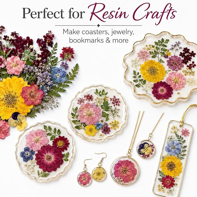 180 pcs Dried Flowers for Resin, Natural Flowers and Leaves Kit - Image 6